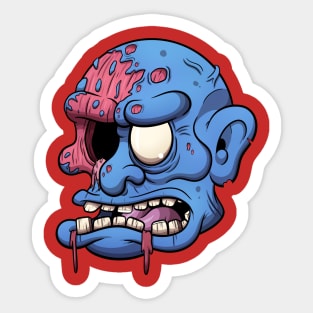 Shot Zombie Head Sticker